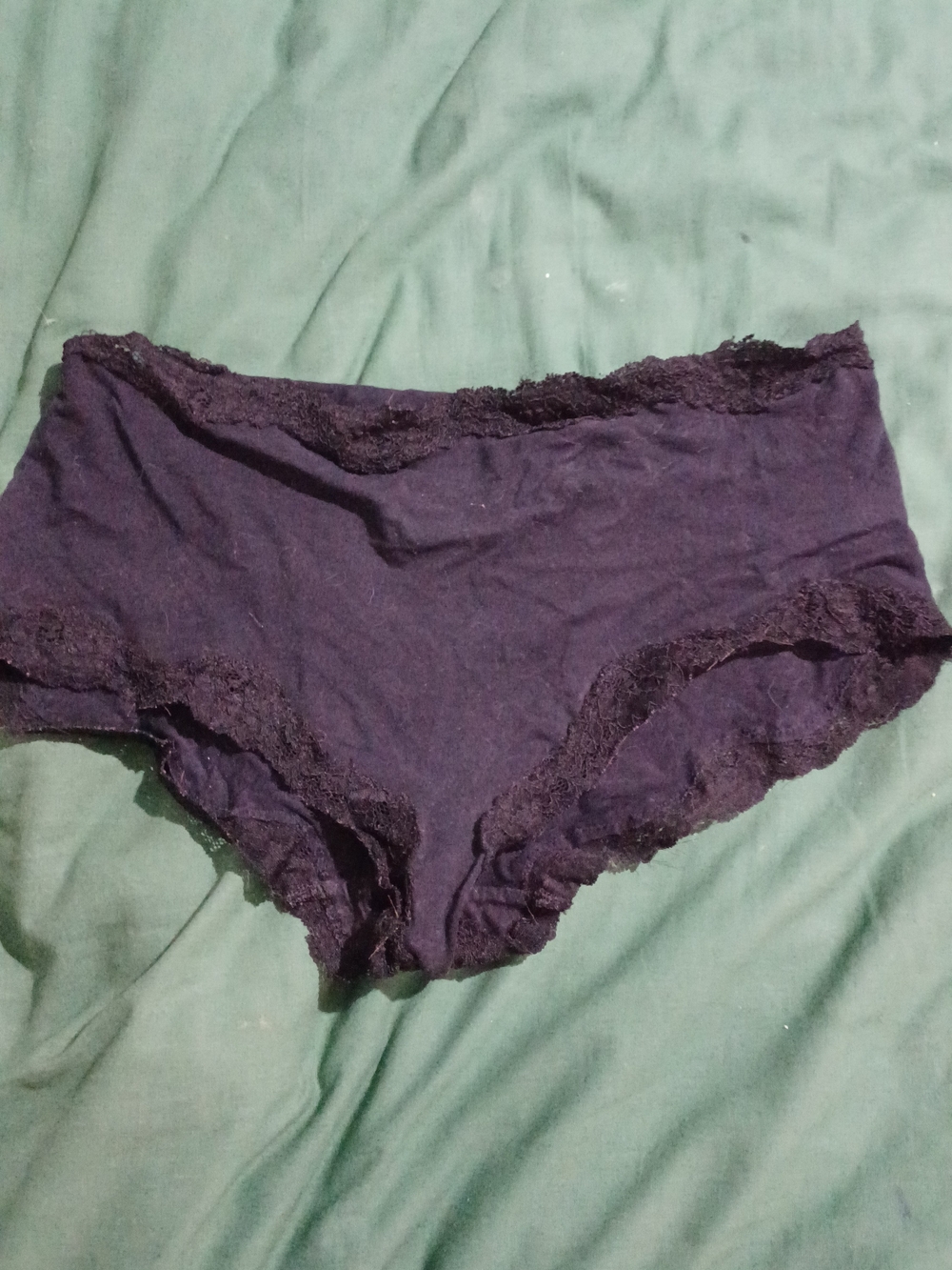 Lace-Trim Cotton Boyshort Panty